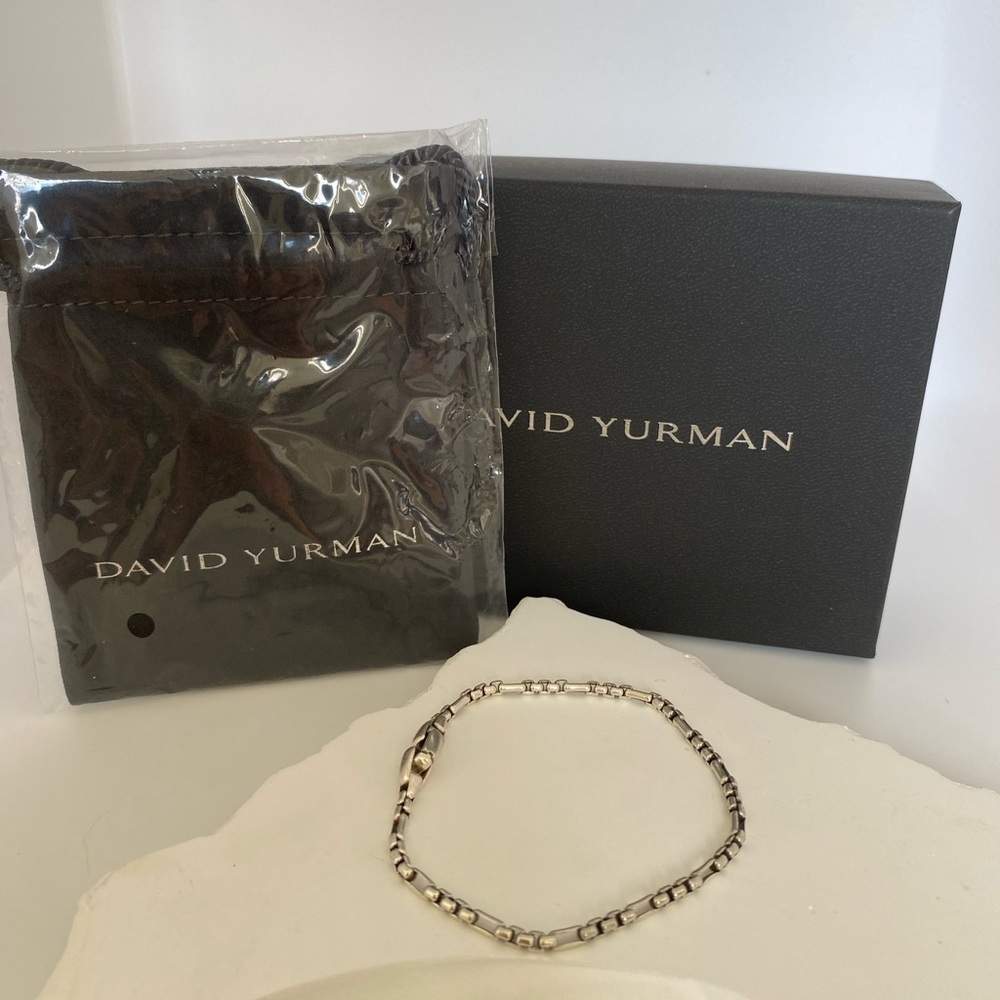 David yurman OPEN STATION BOX CHAIN BRACELET IN STERLING SILVER for men